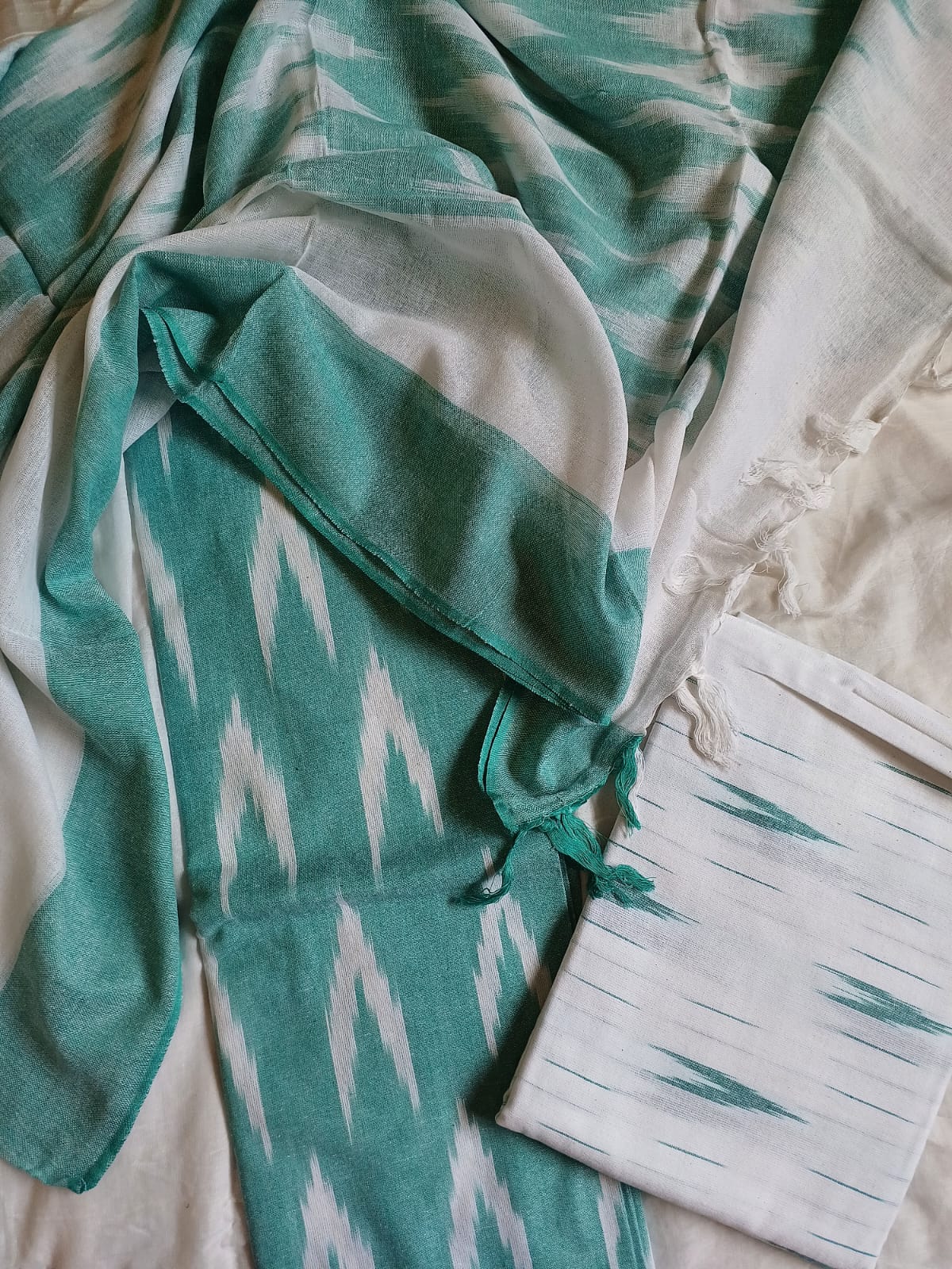 Pure cotton Ikkat patterned salwar suit