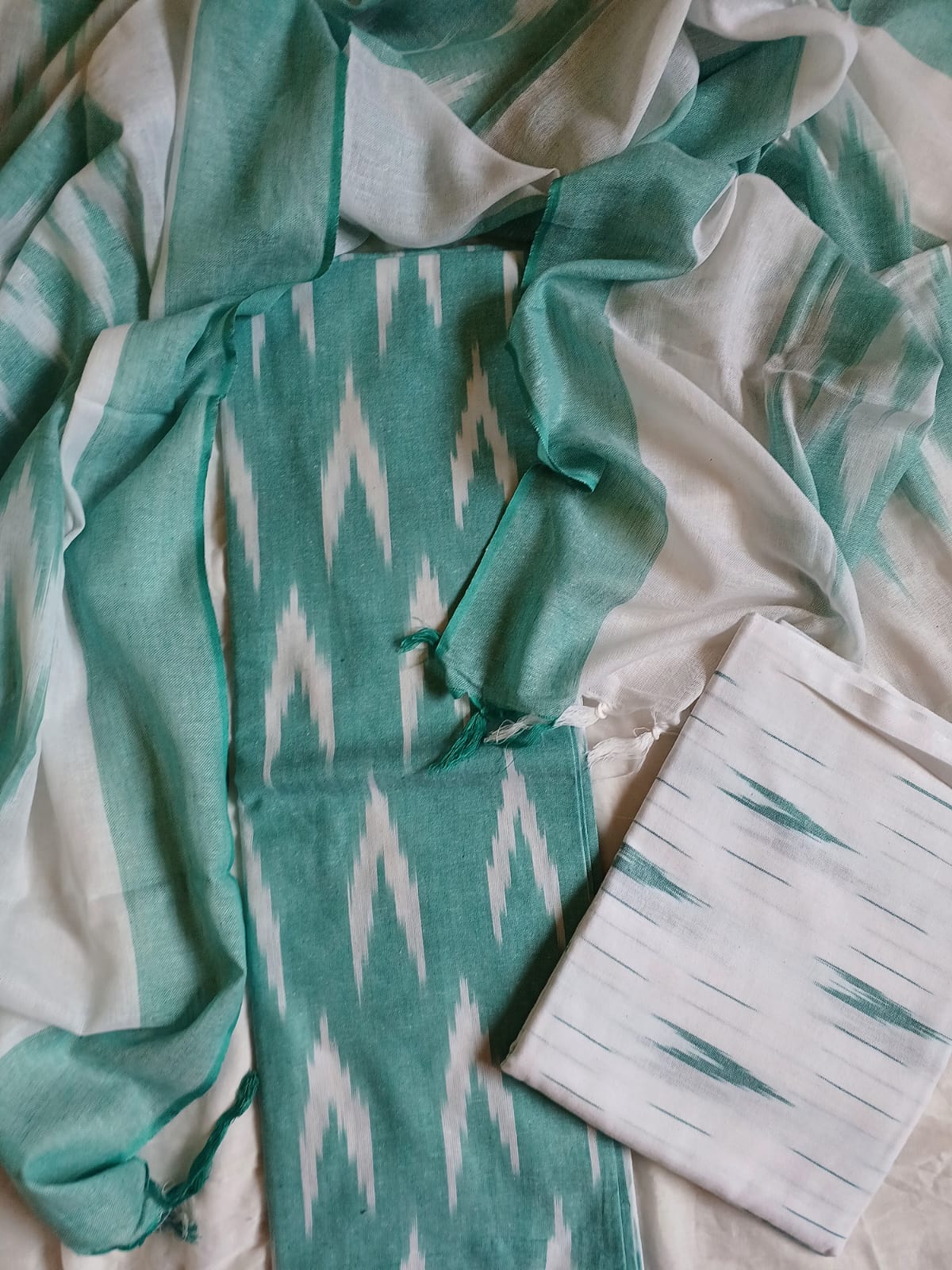 Pure cotton Ikkat patterned salwar suit