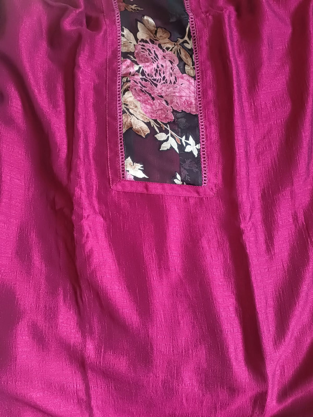 Semi raw silk salwar suit